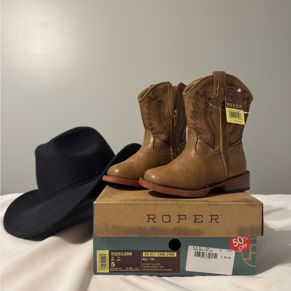 Roper Kids' Tan Western Boots
